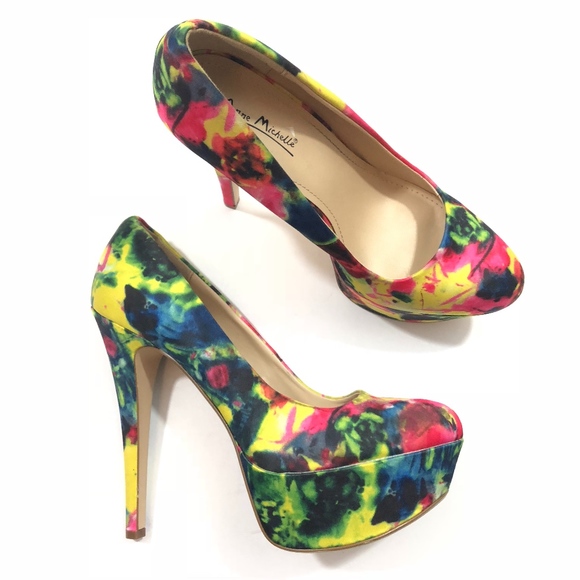 Anne Michelle Shoes - *NWOB Anne Michelle Tie Dye Platform Heel
